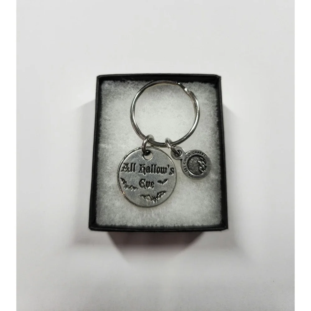 Pewter Keychain Halloween Chubby Chico Charms All Hallow's Eve Keyring‎ NEW